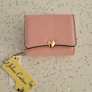 Pink Heart-Accent Women's Wallet